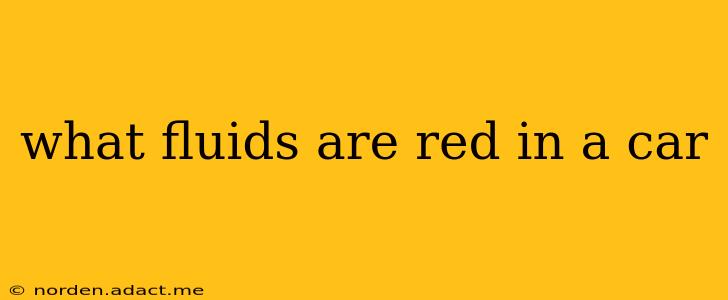 what fluids are red in a car