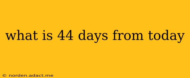what is 44 days from today