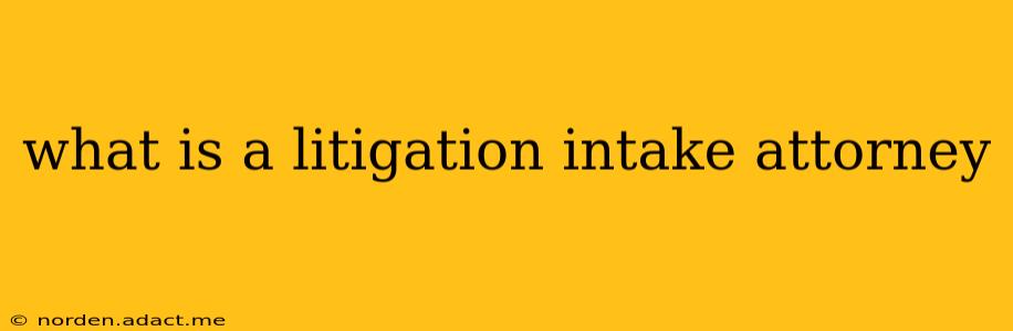 what is a litigation intake attorney