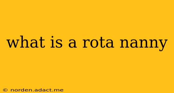 what is a rota nanny