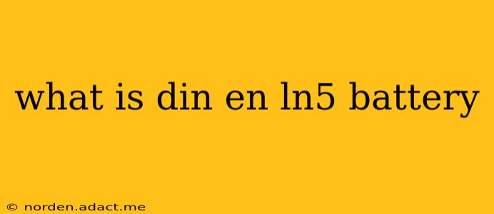 what is din en ln5 battery
