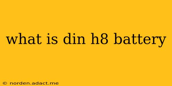 what is din h8 battery