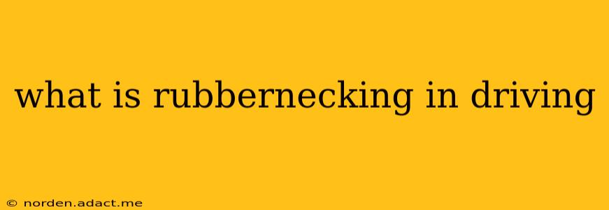 what is rubbernecking in driving