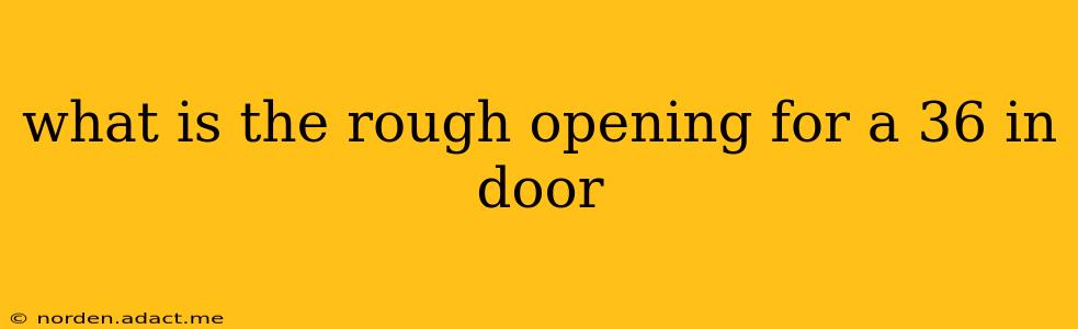 what is the rough opening for a 36 in door