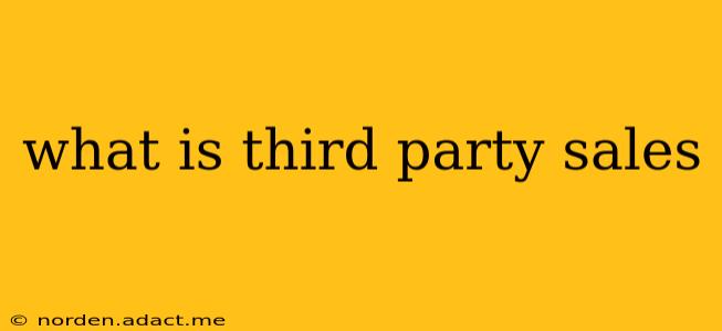 what is third party sales