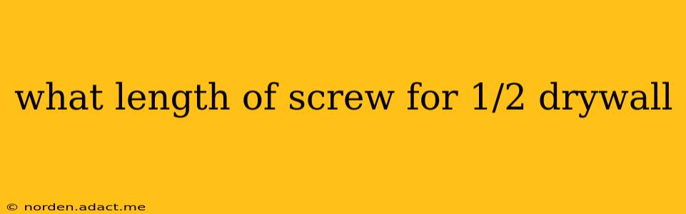 what length of screw for 1/2 drywall