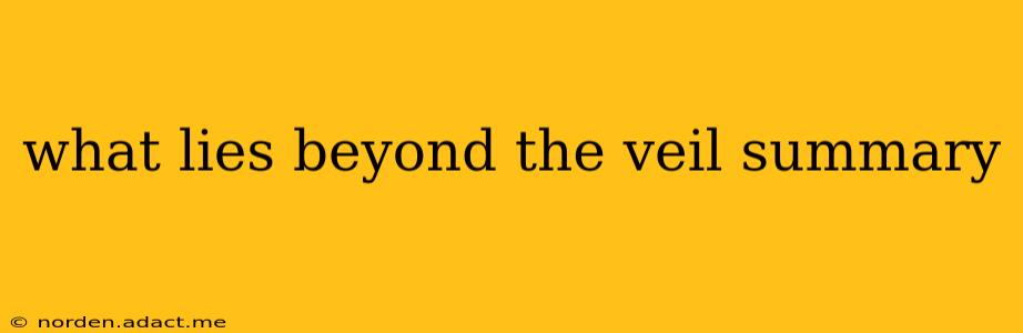 what lies beyond the veil summary