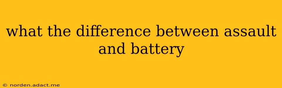 what the difference between assault and battery
