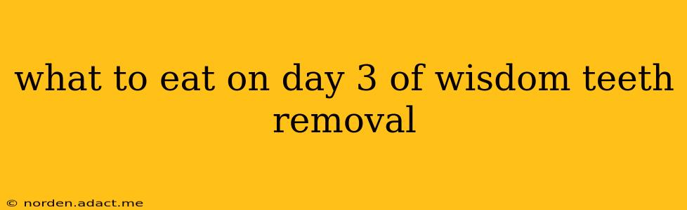 what to eat on day 3 of wisdom teeth removal