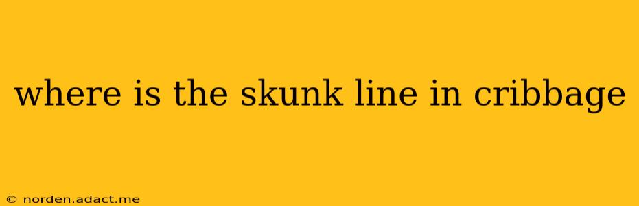 where is the skunk line in cribbage