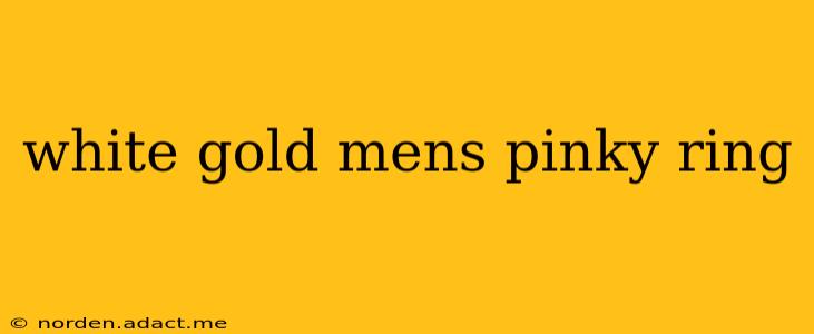 white gold mens pinky ring