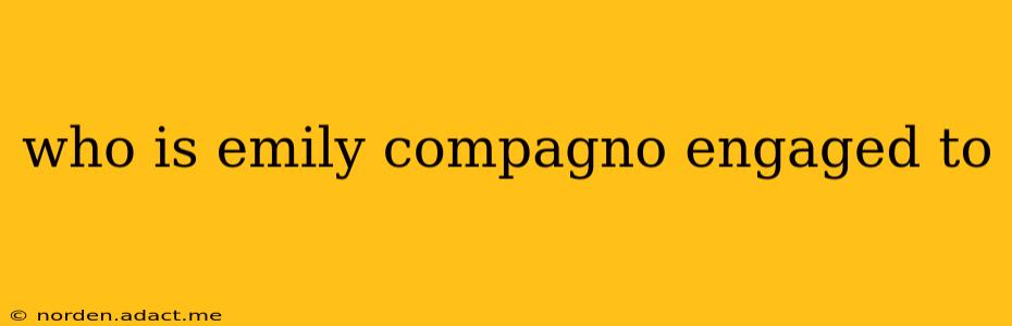 who is emily compagno engaged to who is emily compagno engaged to
