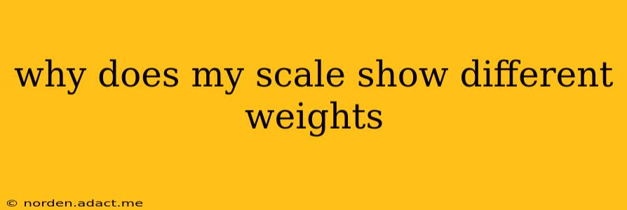 why does my scale show different weights