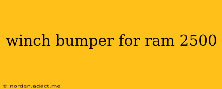 winch bumper for ram 2500