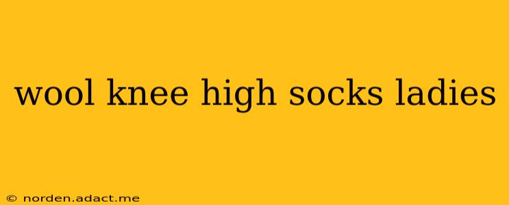 wool knee high socks ladies