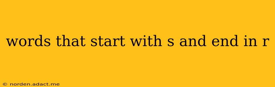 words that start with s and end in r