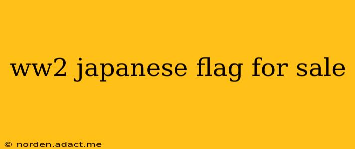 ww2 japanese flag for sale