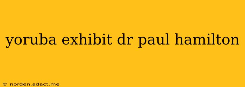 yoruba exhibit dr paul hamilton